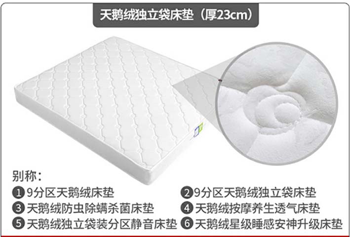9-Zone Velvet Independent Pocket Spring Mattress, 230mm Thick