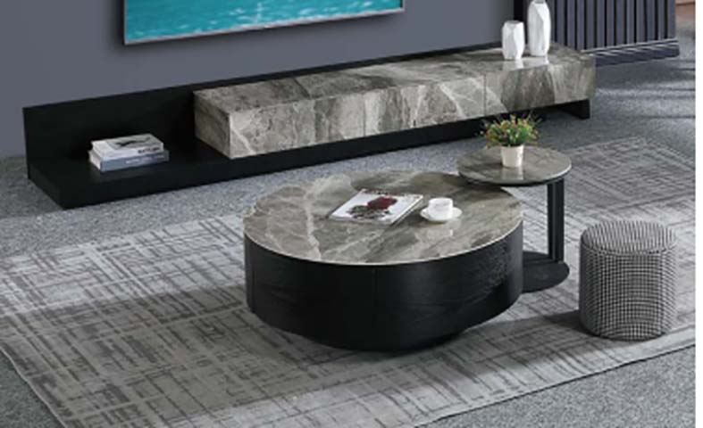 Extendable Low-Profile TV Media Console with Retractable Open Shelf