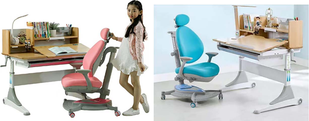 Height-Adjustable Tilt-Top Kids Study Desk and Ergonomic Chair Set with Hutch