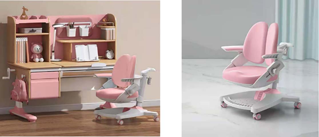 Height-Adjustable Ergonomic Children's Study Desk and Chair Set with Integrated Hutch Storage