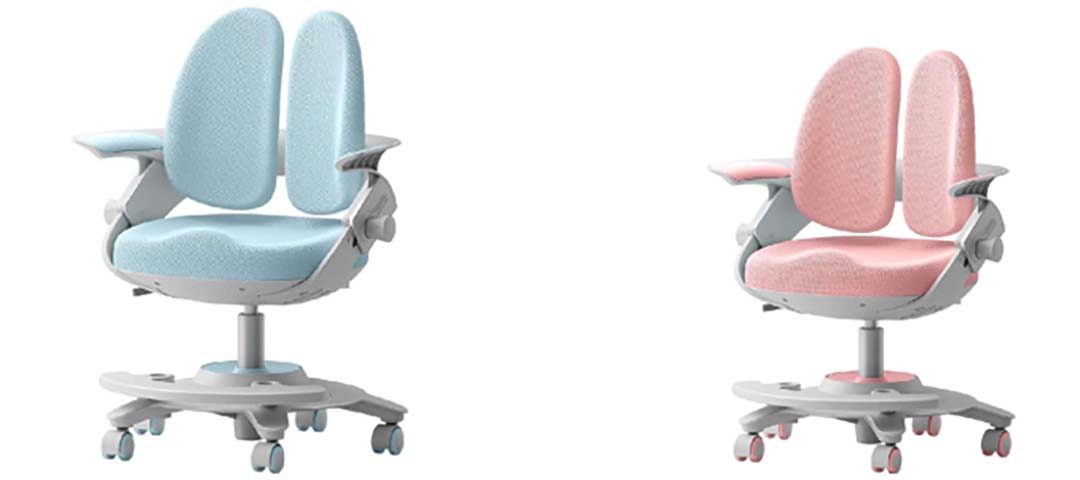 Ergonomic Height-Adjustable Children's Study Chair with Split Dual Backrest