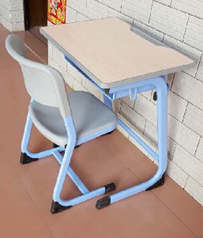 Trapezoidal Collaborative School Student Desk and Cantilever Chair Set