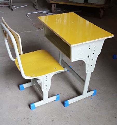 Height-Adjustable Single-Student Desk and Chair Set