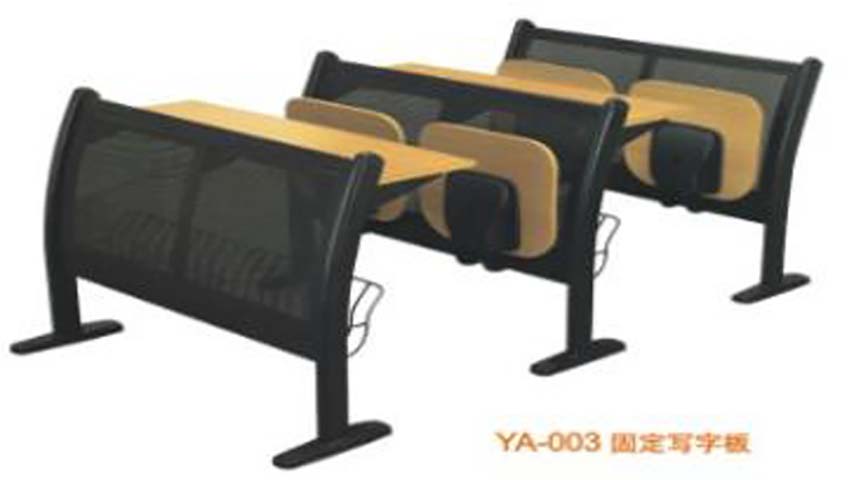 Floor-Mounted Fixed Tiered Lecture Hall Seating with Attached Writing Tablets