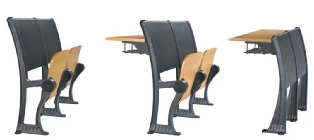 Fixed Row Lecture Hall Seating with Folding Writing Tablet