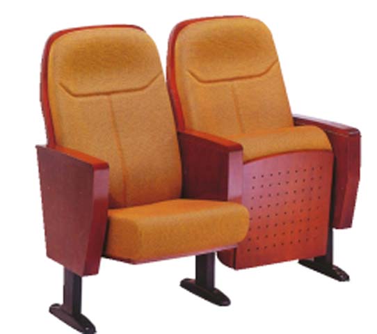 Two-Seat Ganged Fixed Floor-Mounted Auditorium Chair