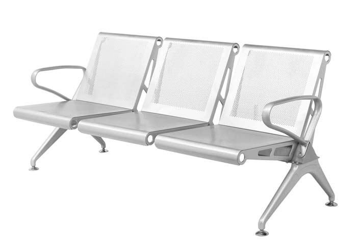 3-Seat All-Metal Perforated Back Tandem Public Waiting Chair