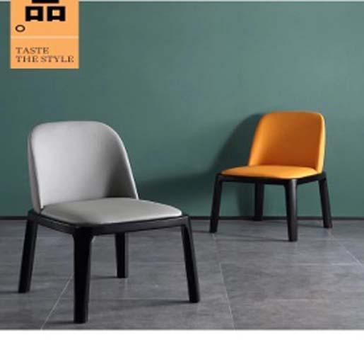 Modern Upholstered Armless Dining Chair with Solid Wood Frame
