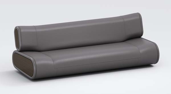 Modern Low-Profile Armless Upholstered Two-Seat Sofa