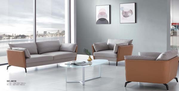 3-Piece Two-Tone Commercial Office Reception Lounge Sofa Set