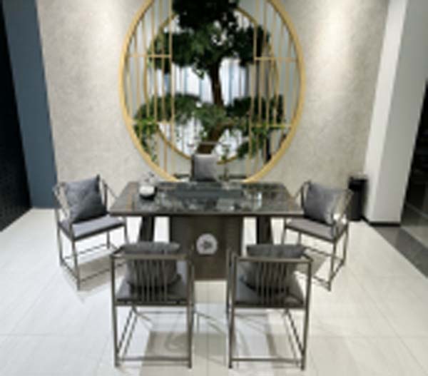 New Chinese Style 6-Seat Dual-Purpose Tea and Dining Rectangular Table