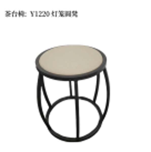Y1220 Lantern Design Round Metal Frame Accent Tea Stool
