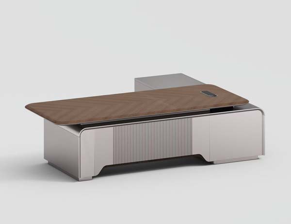 Two-Tone Lift-Top Storage Coffee Table with Fluted Base and Rear Side Extension