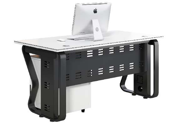 Modern Cantilever Computer Desk with Integrated Cable Management