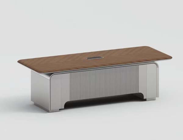 Modern Rectangular Lift-Top Coffee Table with Fluted Light Gray Base