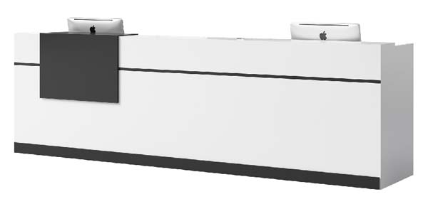 Modern Dual-Workstation Linear Reception Desk