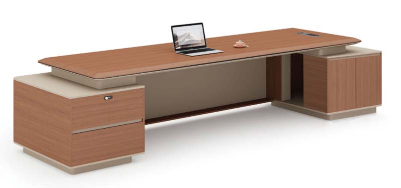 Two-Tone Double-Pedestal Executive Office Desk