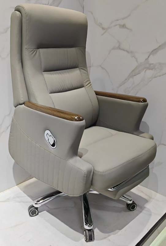 High Back Reclining Executive Office Chair with Retractable Footrest