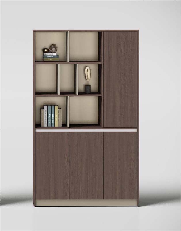 Modern Freestanding Office Display and Storage Cabinet