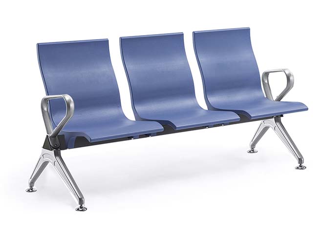 3-Seat Molded Polyurethane Public Beam Waiting Bench