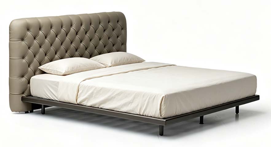 Tufted Upholstered Queen Platform Bed