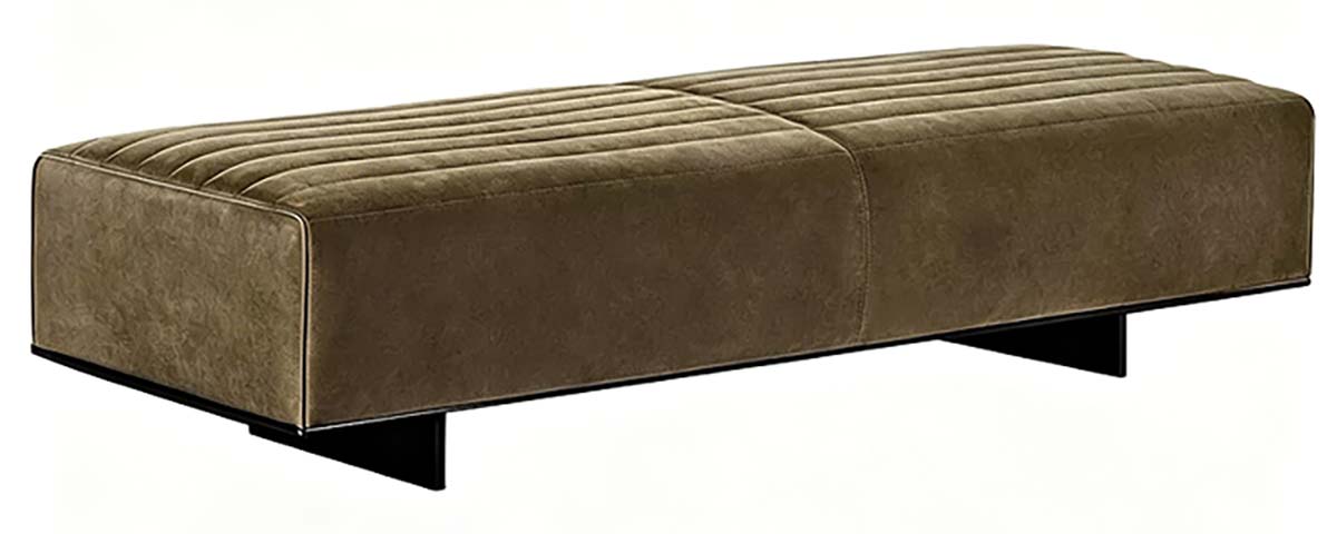 Channel Tufted Upholstered Long Bench