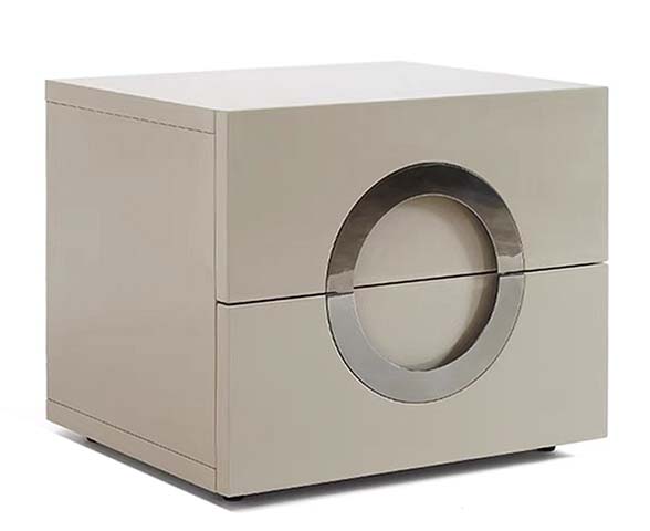 Modern 2-Drawer Cube Nightstand