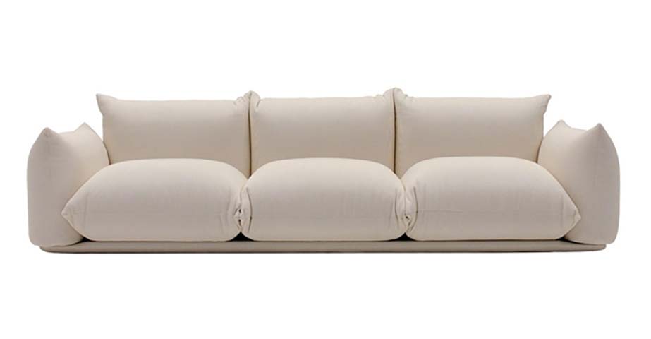 Contemporary Three-Seat Upholstered Sofa