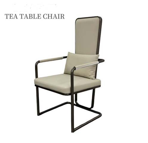 Cantilever Frame Upholstered Tea Table Chair