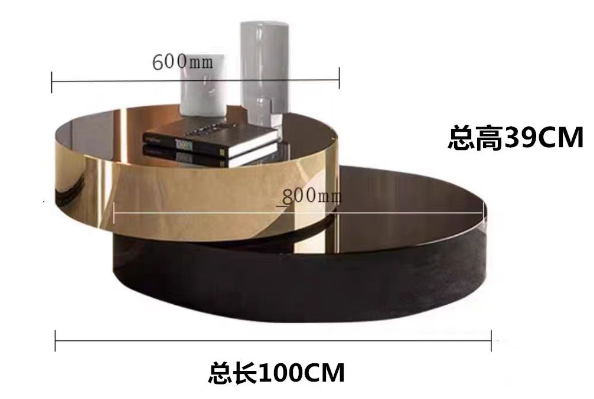 Rotating Nesting Round Smoked Glass Coffee Table