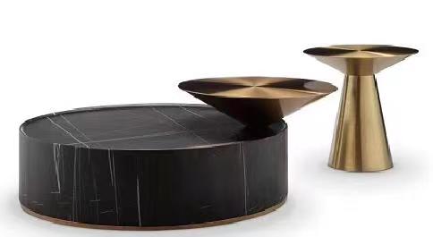 3-Piece Staggered Nesting Round Coffee Table Set