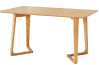 Light Natural Wood Asymmetrical Geometric Base Console Table