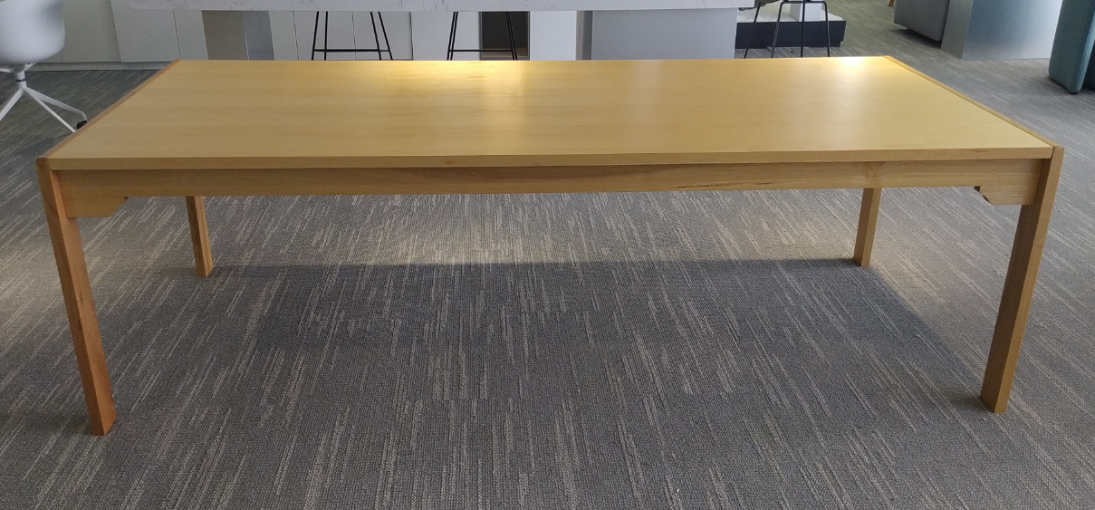 Light Natural Oak Rectangular 8-Seater Solid Wood Dining Table