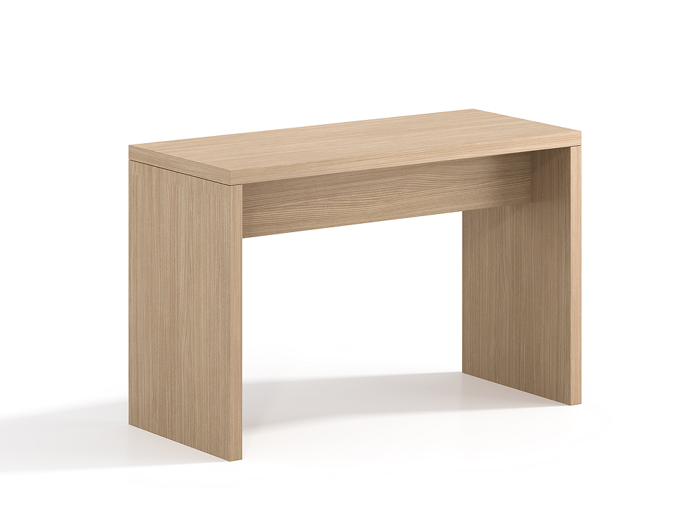 Minimalist Light Oak Waterfall Edge Writing Desk