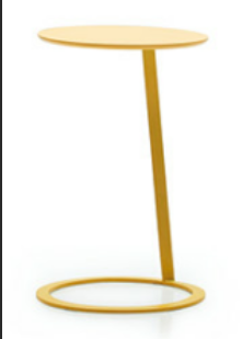 All-Gold Metal C-Shaped Sofa Side Table