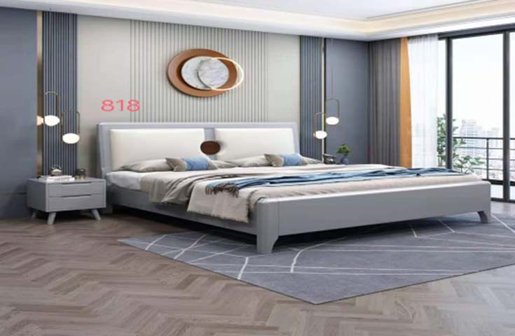 Modern Upholstered Headboard Platform Bed