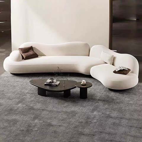 Curved Modular Upholstered Sectional Sofa