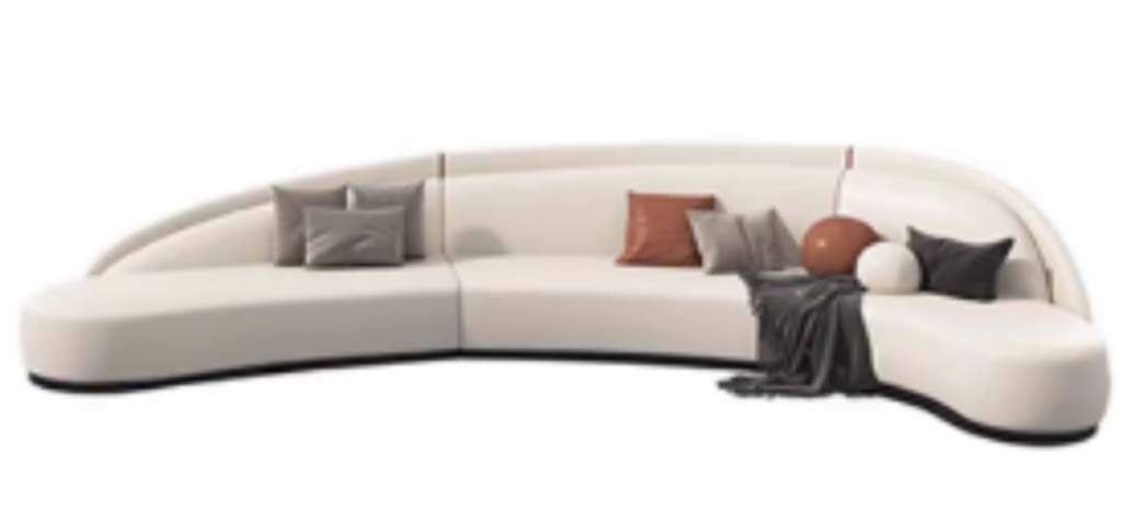 Curved Modular Upholstered Lounge Sofa