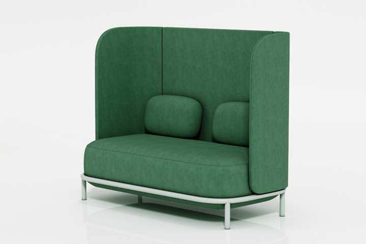 Two-Seater High-Back Privacy Lounge Booth