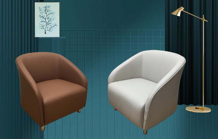 Upholstered Barrel Accent Chair