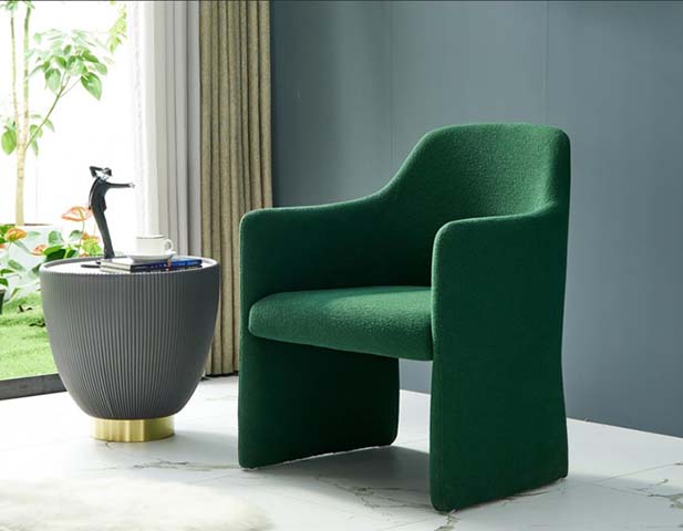 Contemporary Upholstered Lounge Armchair