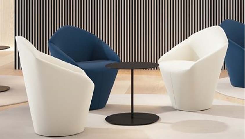 Matte Black All-Metal Round Lounge Side Table