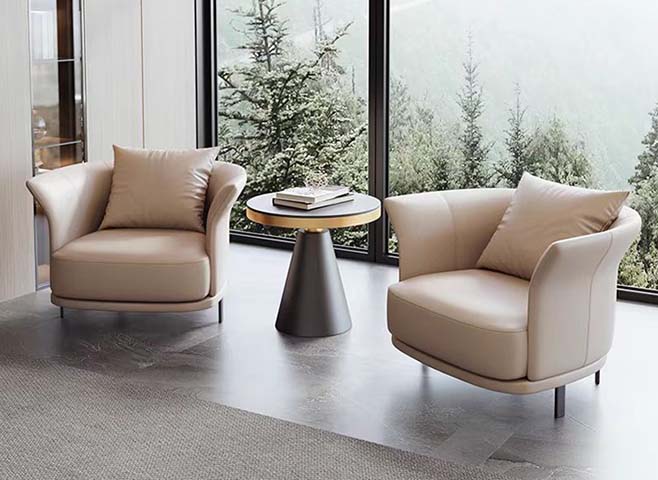 Contemporary Conical Pedestal Round Lounge Side Table