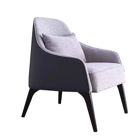 Two-Tone Wraparound Upholstered Lounge Armchair