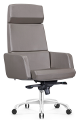 Gray High-Back Swivel Executive Office Chair