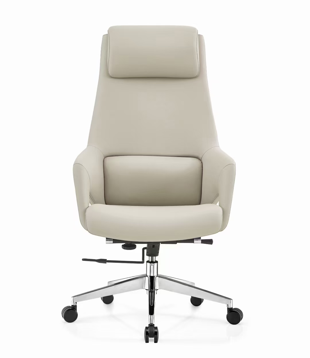 Beige Padded High-Back Executive Office Chair
