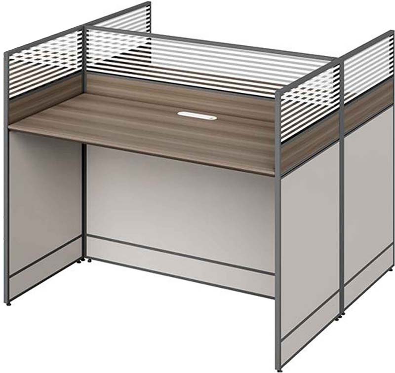 Two-Person Back-to-Back Panel Office Workstation