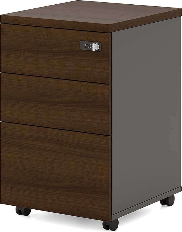Mobile Three-Drawer Locking Pedestal Cabinet
