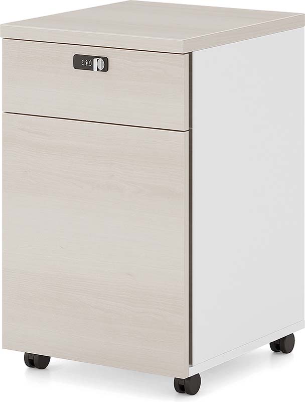 Two-Drawer Mobile Locking Pedestal Filing Cabinet