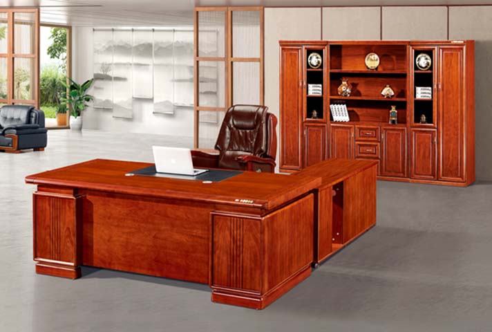 L-Shaped Executive Office Desk with Side Return and Storage